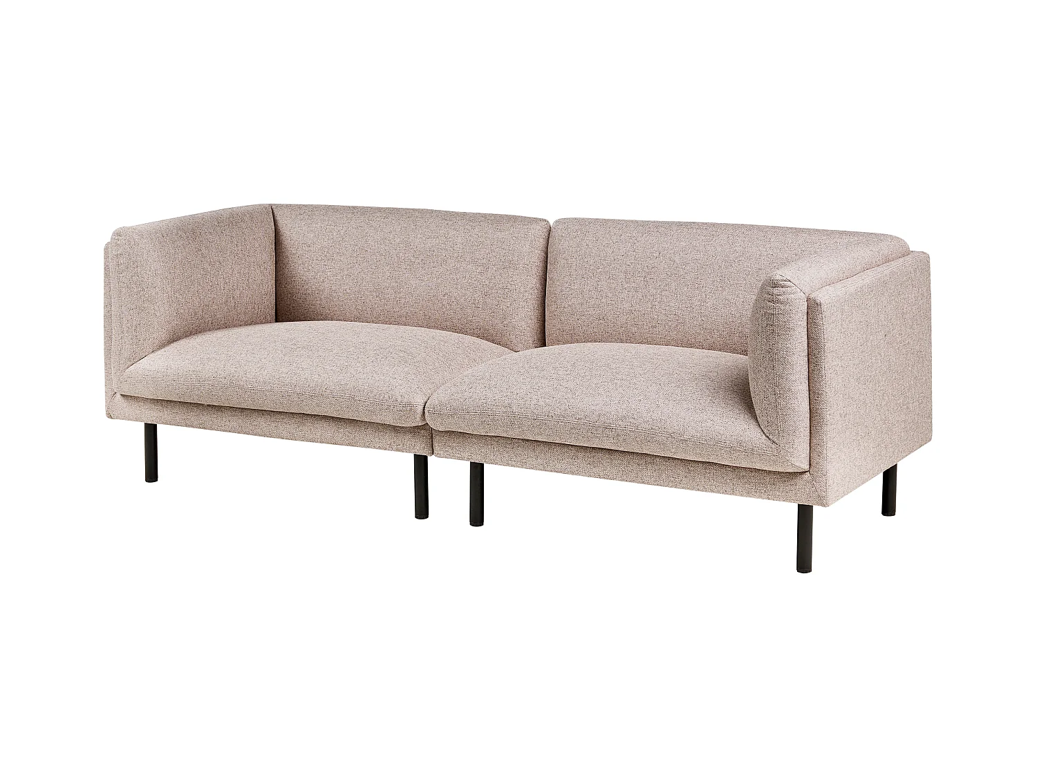 Canapé 3 places VORGOD Tissu Marron clair