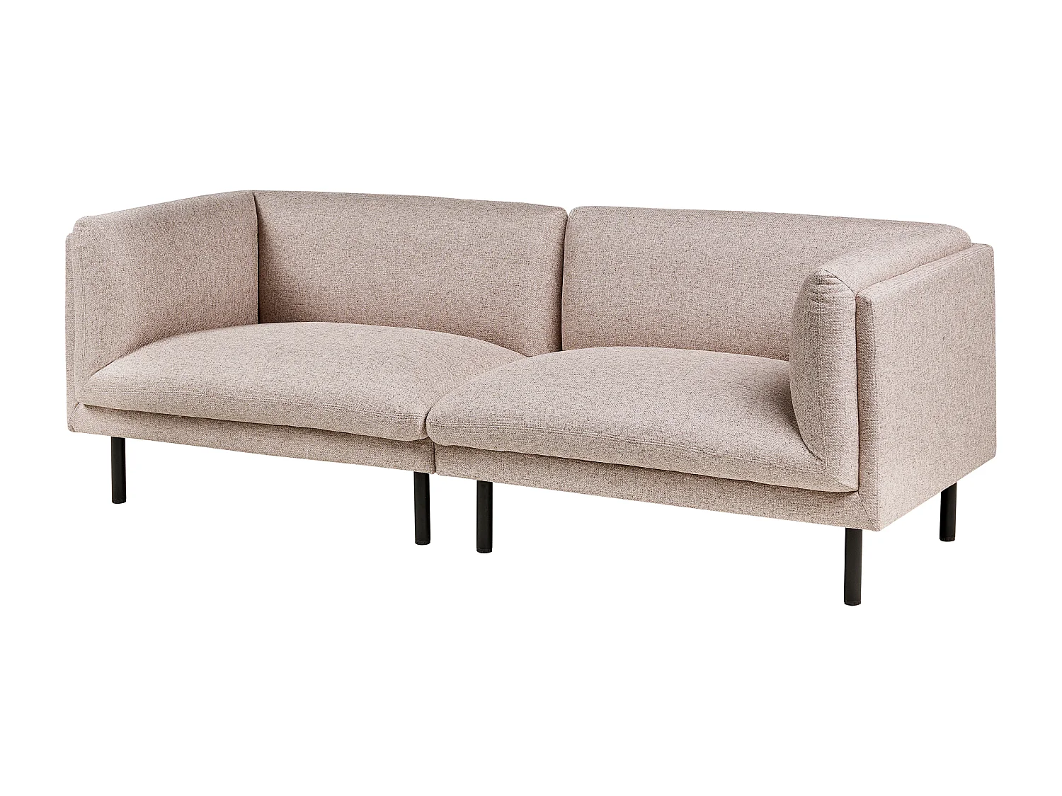 Canapé 3 places VORGOD Tissu Marron clair