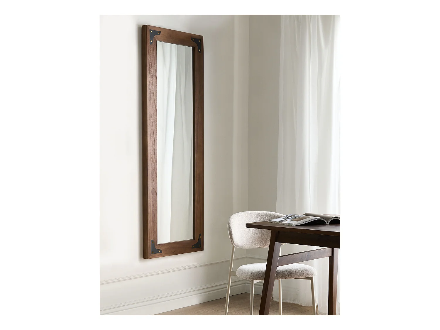 Miroir BLOSVILLE 58 cm 164 cm Bois de sapin Marron