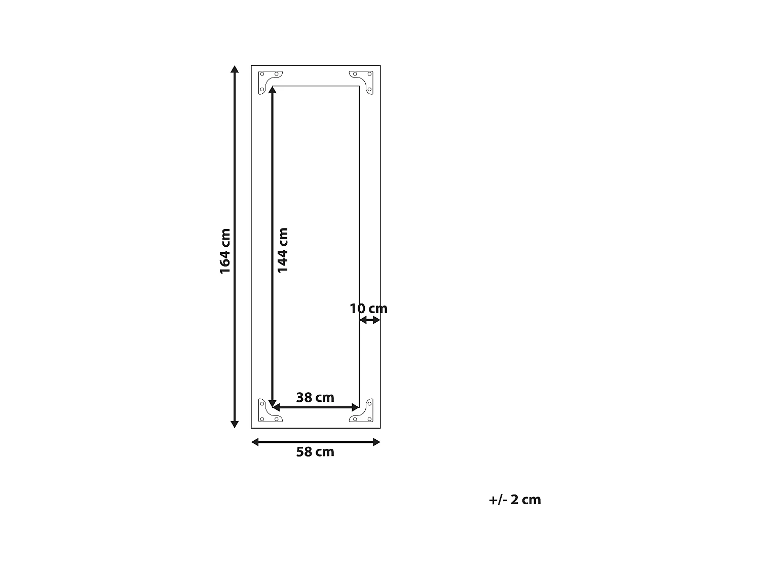 Miroir BLOSVILLE 58 cm 164 cm Bois de sapin Marron