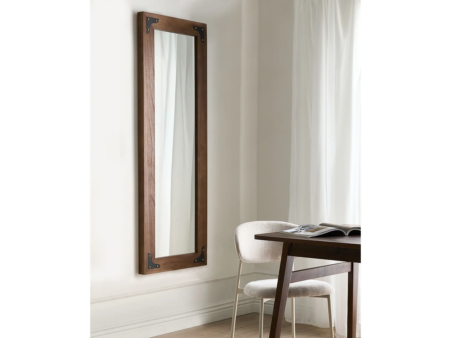 Miroir BLOSVILLE 58 cm 164 cm Bois de sapin Marron