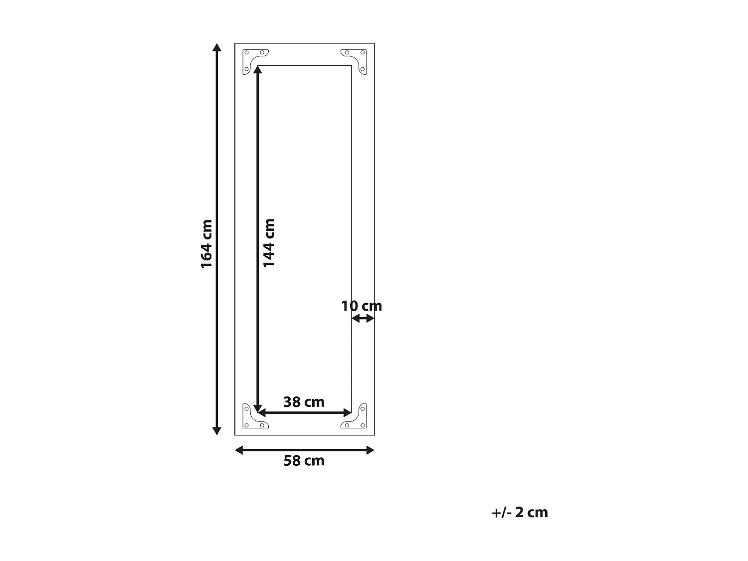 Miroir BLOSVILLE 58 cm 164 cm Bois de sapin Marron