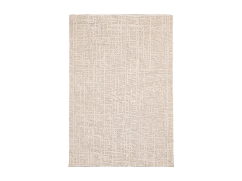 Tapis rectangulaire de salon beige 200x290 - DUNE