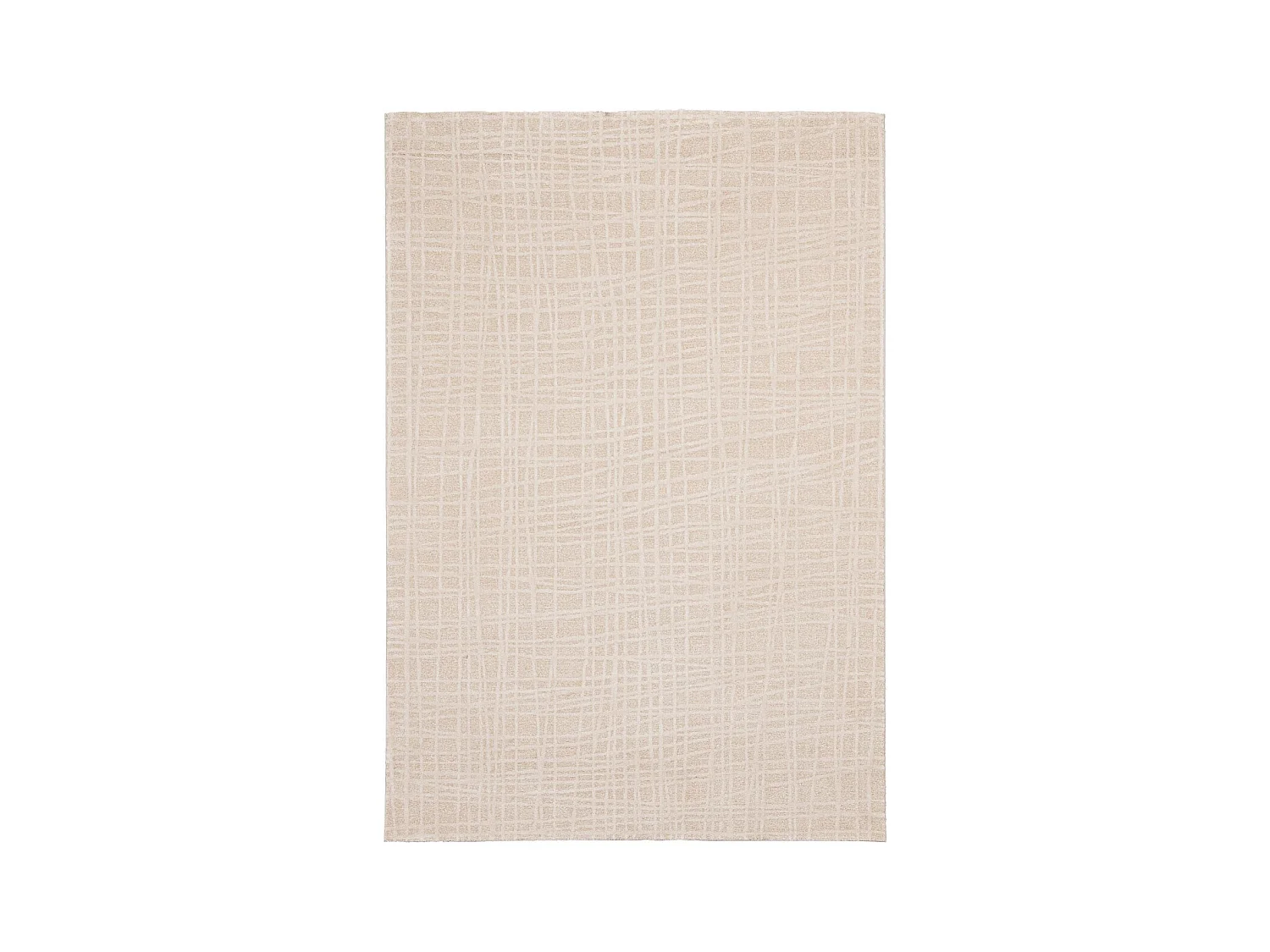 Tapis rectangulaire de salon beige 200x290 - DUNE
