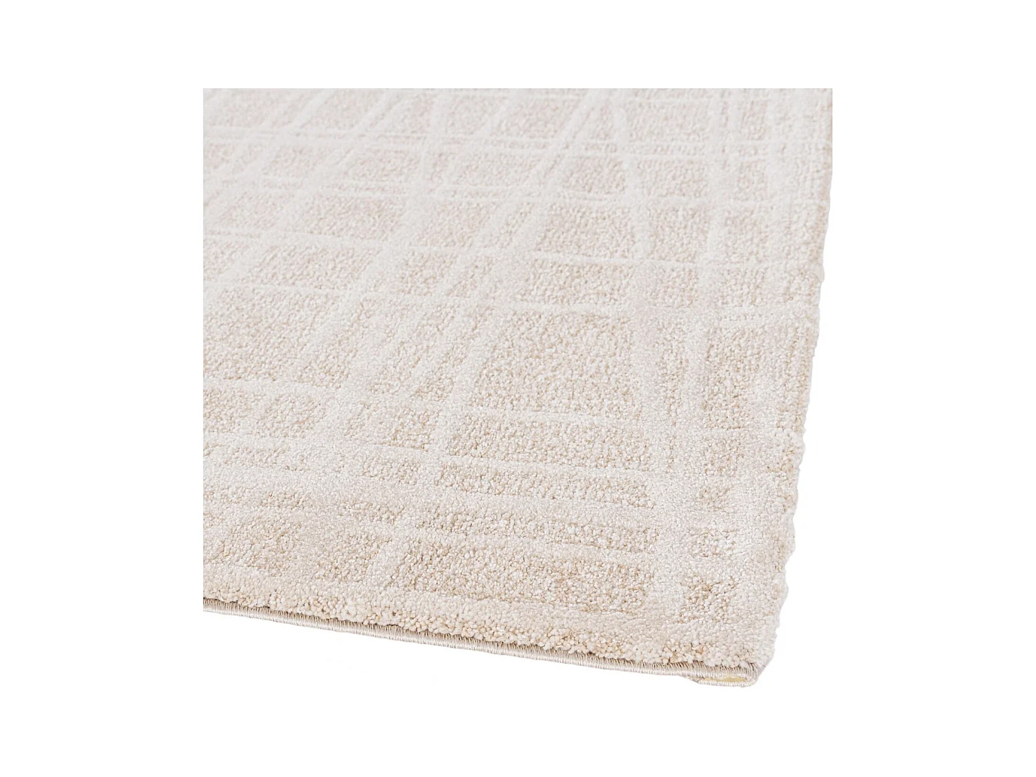 Tapis rectangulaire de salon beige 200x290 - DUNE