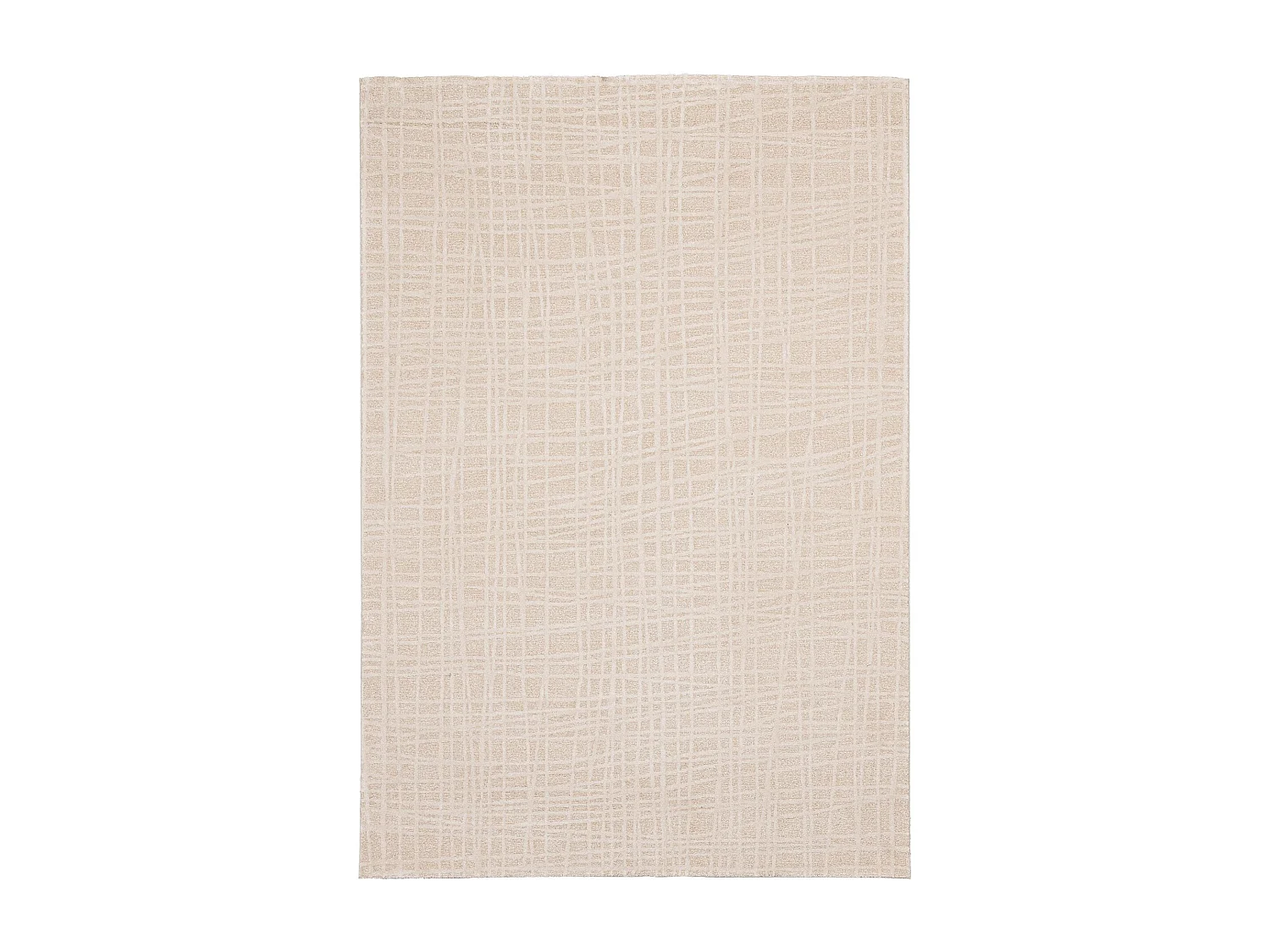 Tapis rectangulaire de salon beige 200x290 - DUNE