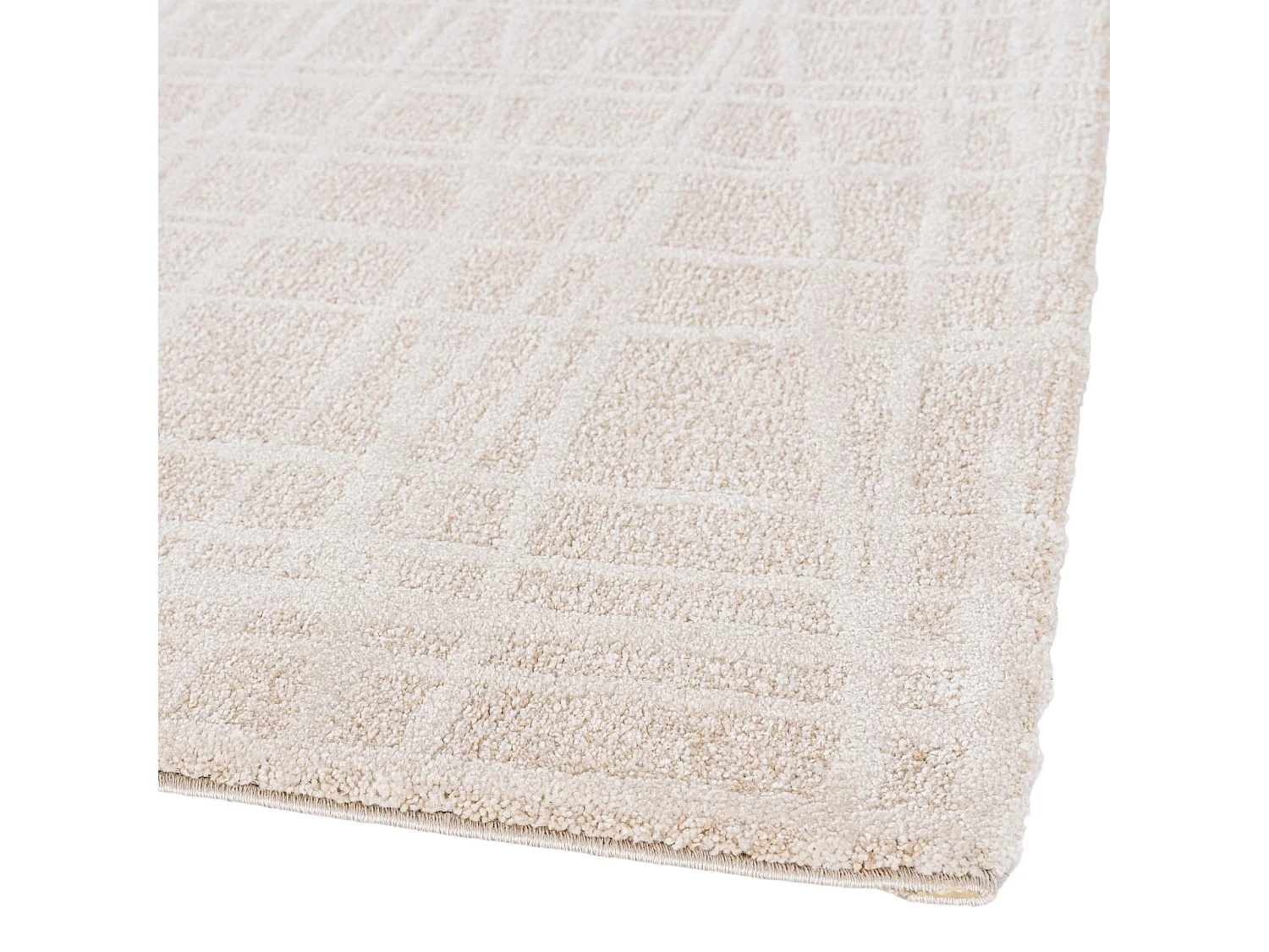 Tapis rectangulaire de salon beige 200x290 - DUNE