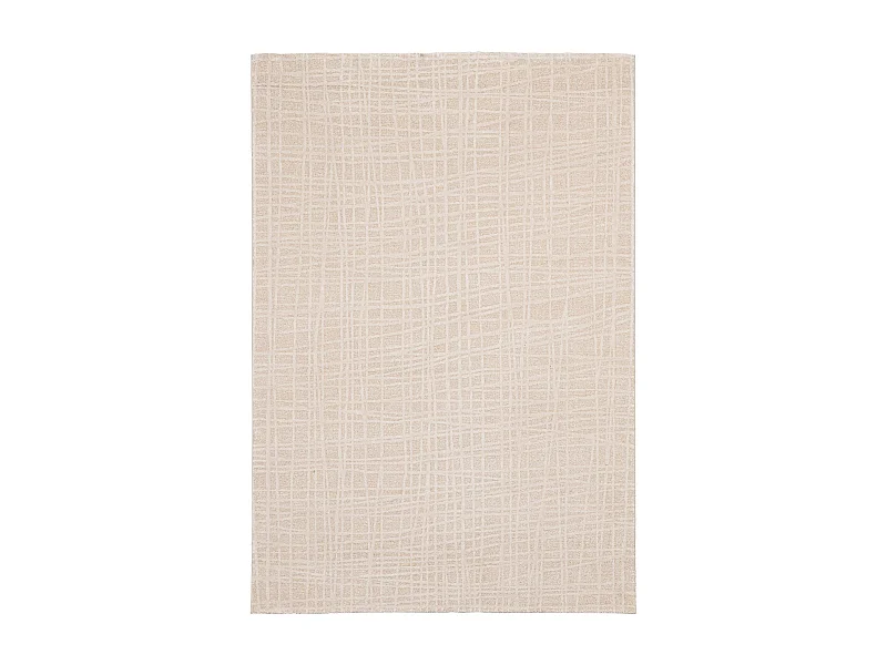 Tapis rectangulaire de salon beige 200x290 - DUNE