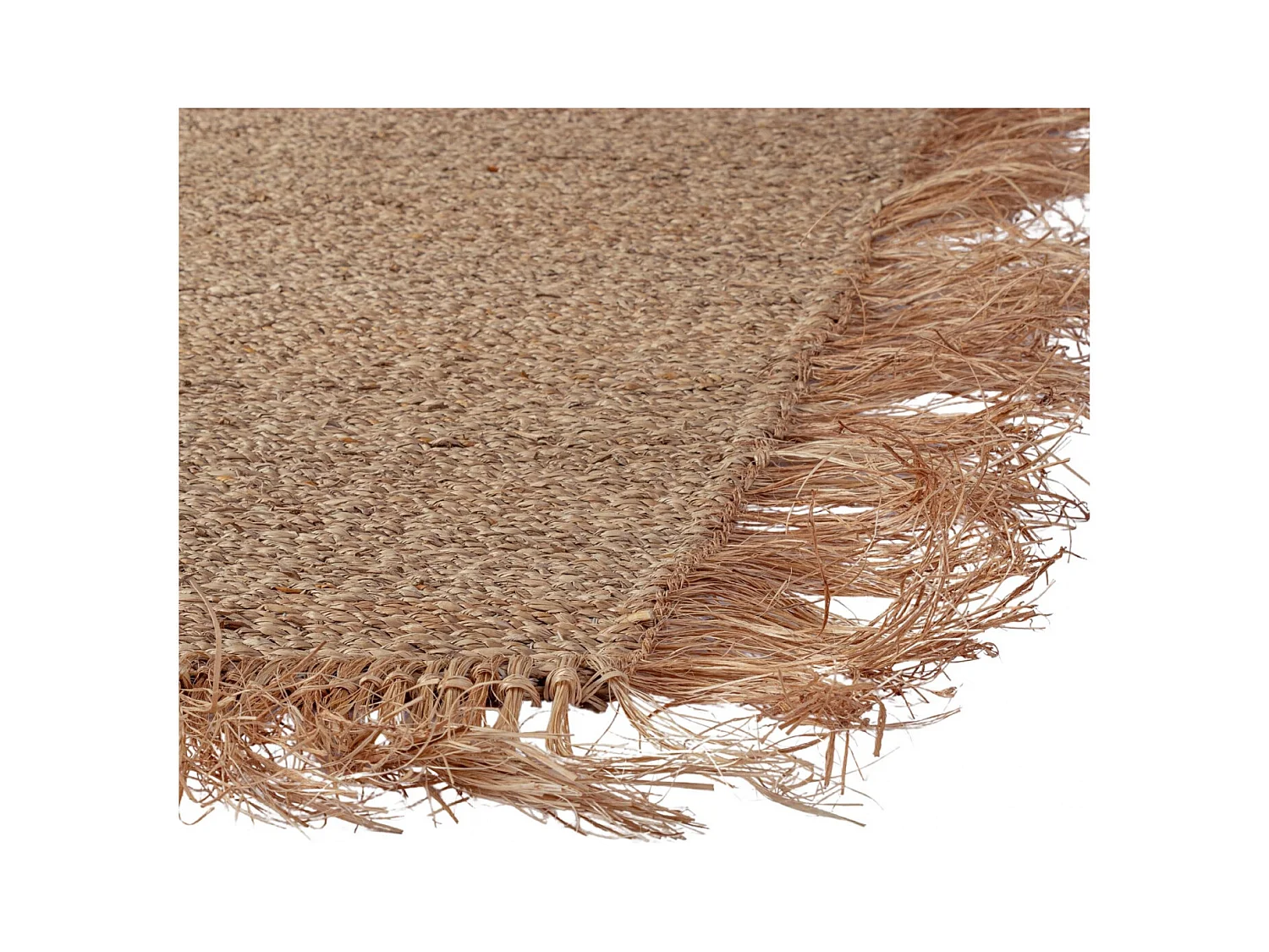Tapis rectangulaire naturel en jonc de mer 200x290 - KOMBU