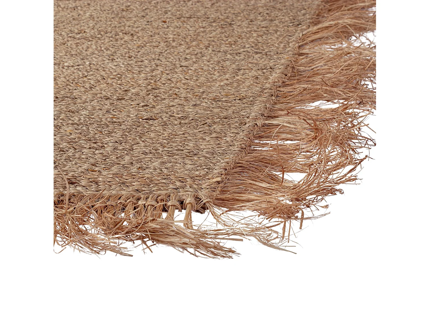 Tapis rectangulaire naturel en jonc de mer 200x290 - KOMBU