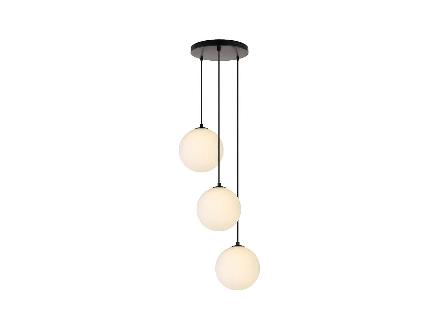 Home Deluxe Suspension en verre SUNA blanc - 3 feux