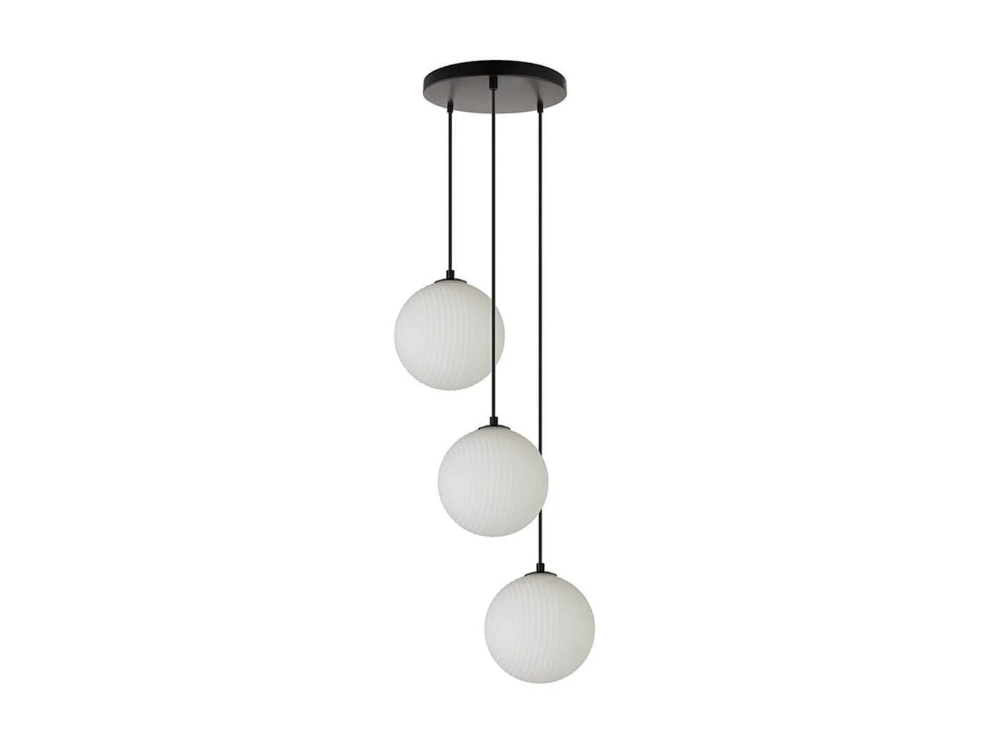Home Deluxe Suspension en verre SUNA blanc - 3 feux