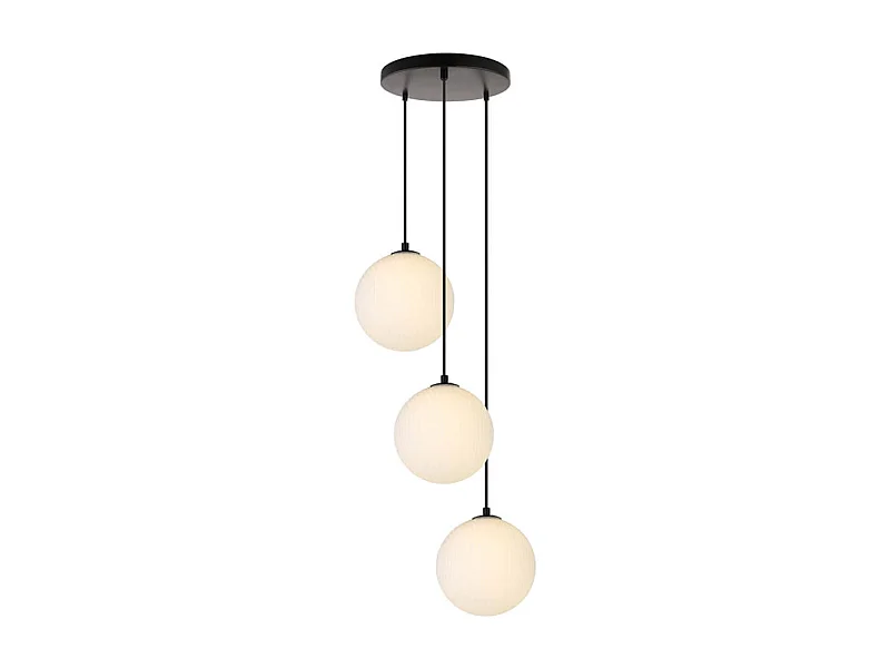 Home Deluxe Suspension en verre SUNA blanc - 3 feux