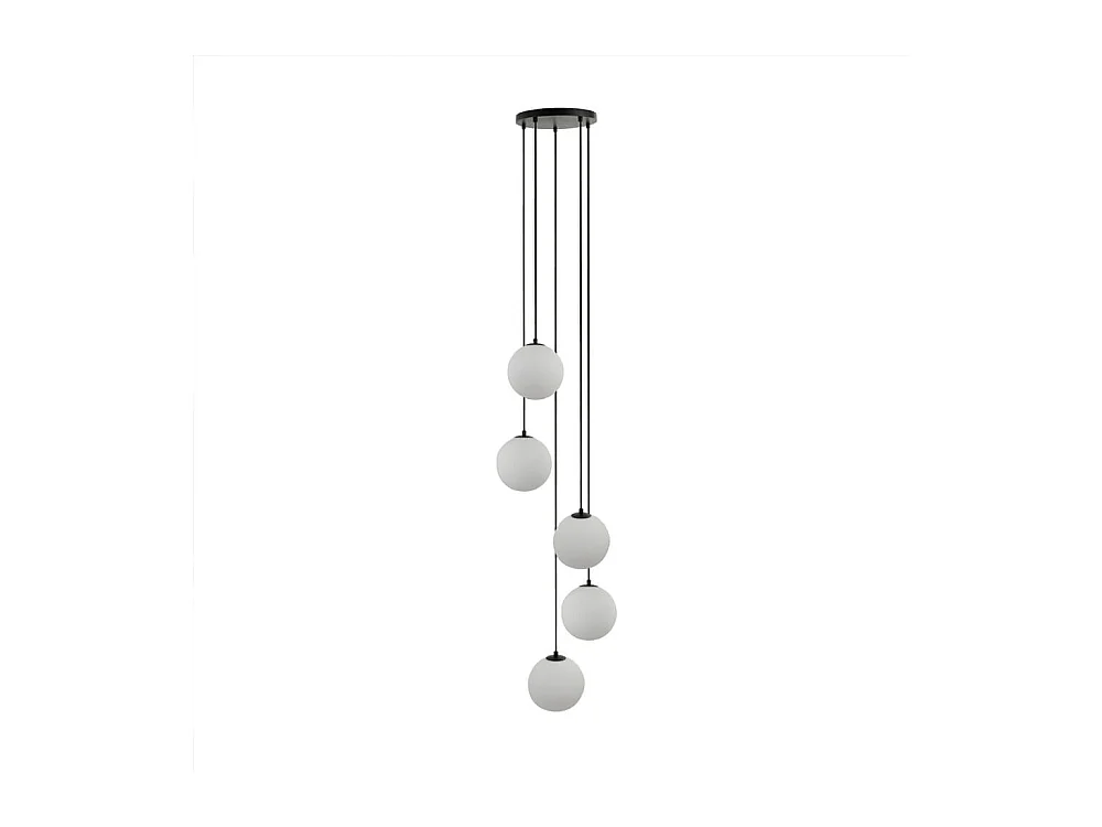 Home Deluxe Suspension en verre SUNA blanc - 5 flammes