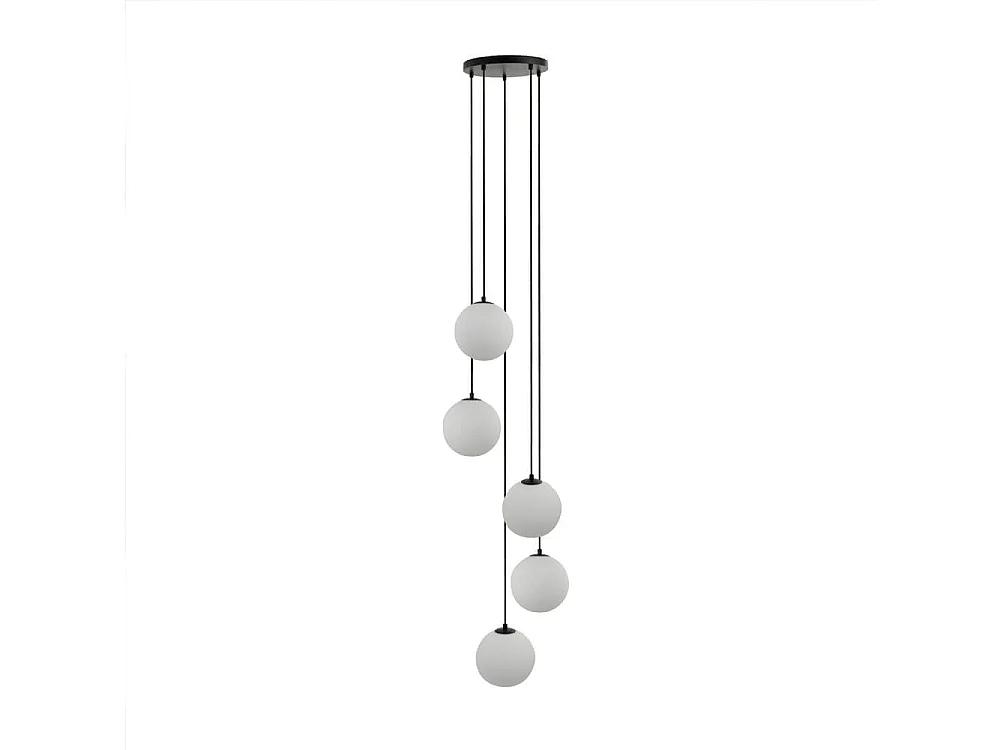 Home Deluxe Suspension en verre SUNA blanc - 5 flammes