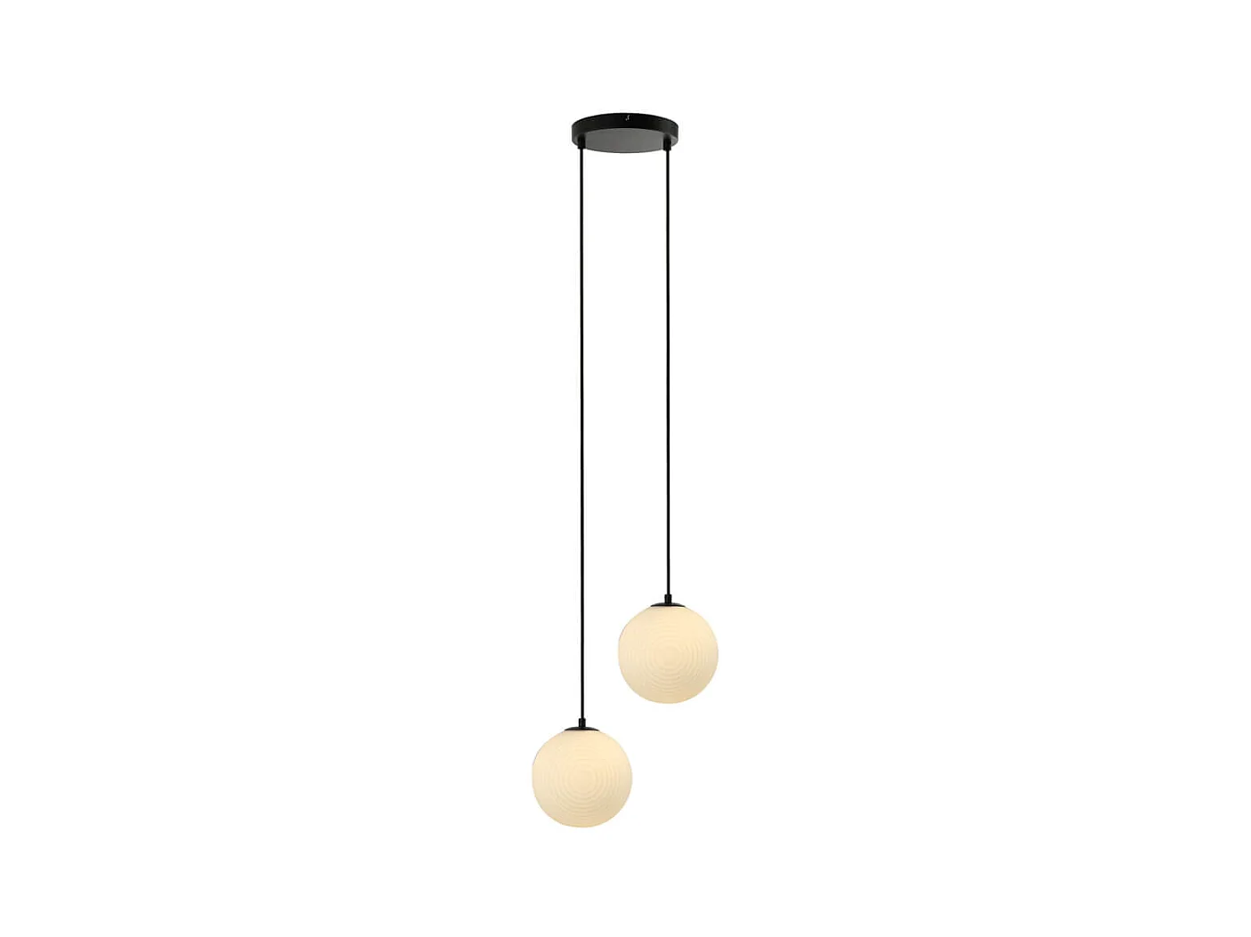 Home Deluxe Suspension en verre SUNA blanc - 2 feux