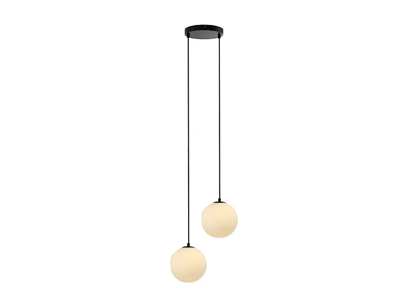 Home Deluxe Suspension en verre SUNA blanc - 2 feux