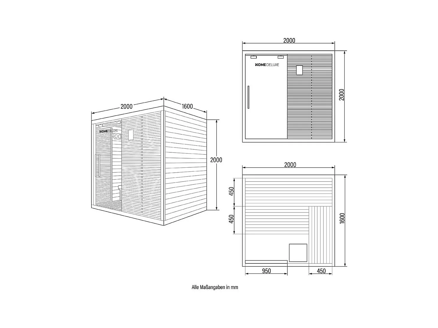 Home Deluxe Sauna NEOLA