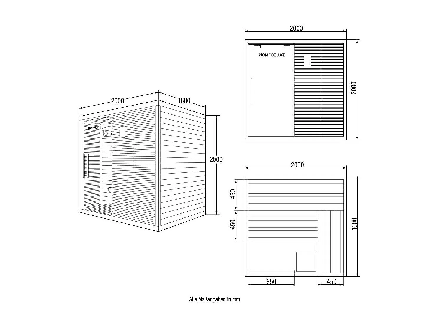 Home Deluxe Sauna NEOLA