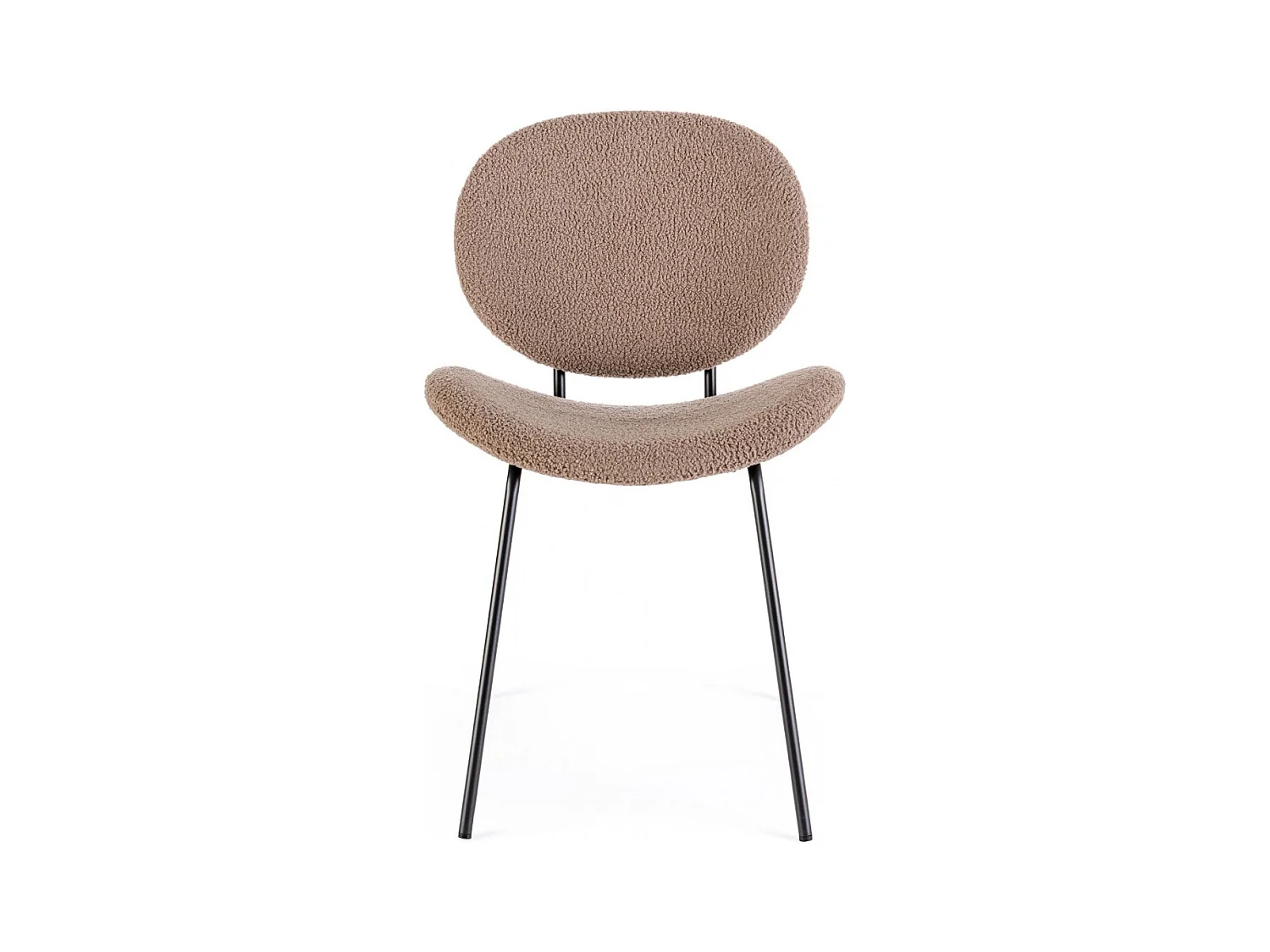 Chaises de salle à manger design en tissu bouclette (lot de 2) - KIM