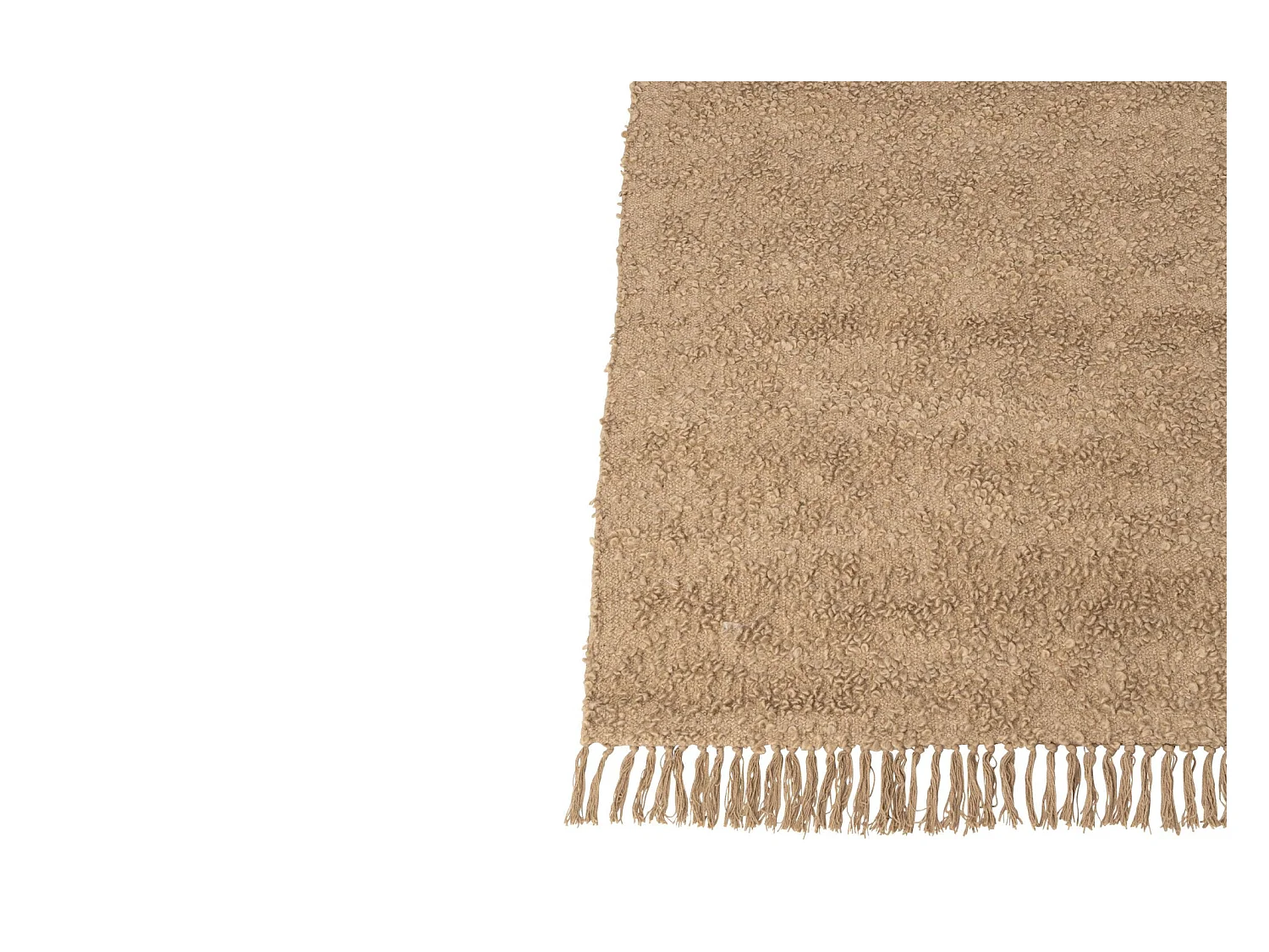 Tapis rectangulaire en coton beige 200x300 - WISTON