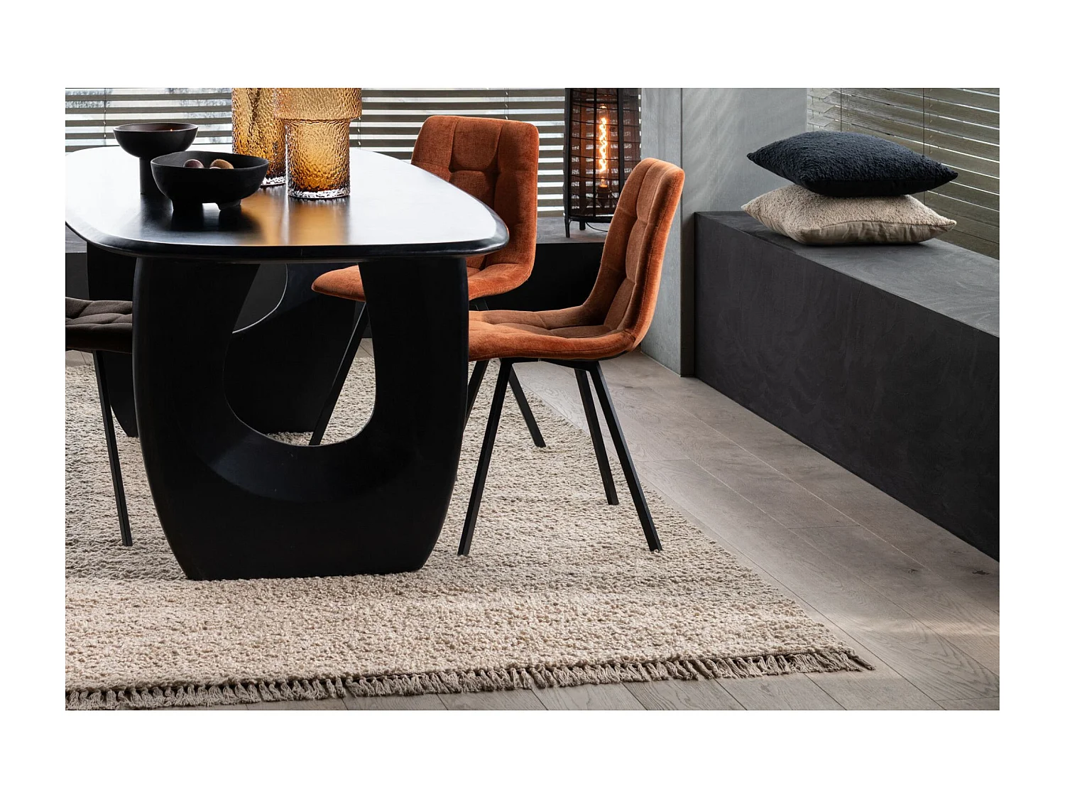 Tapis rectangulaire en coton beige 200x300 - WISTON