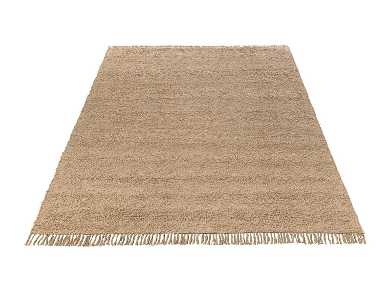 Tapis rectangulaire en coton beige 200x300 - WISTON