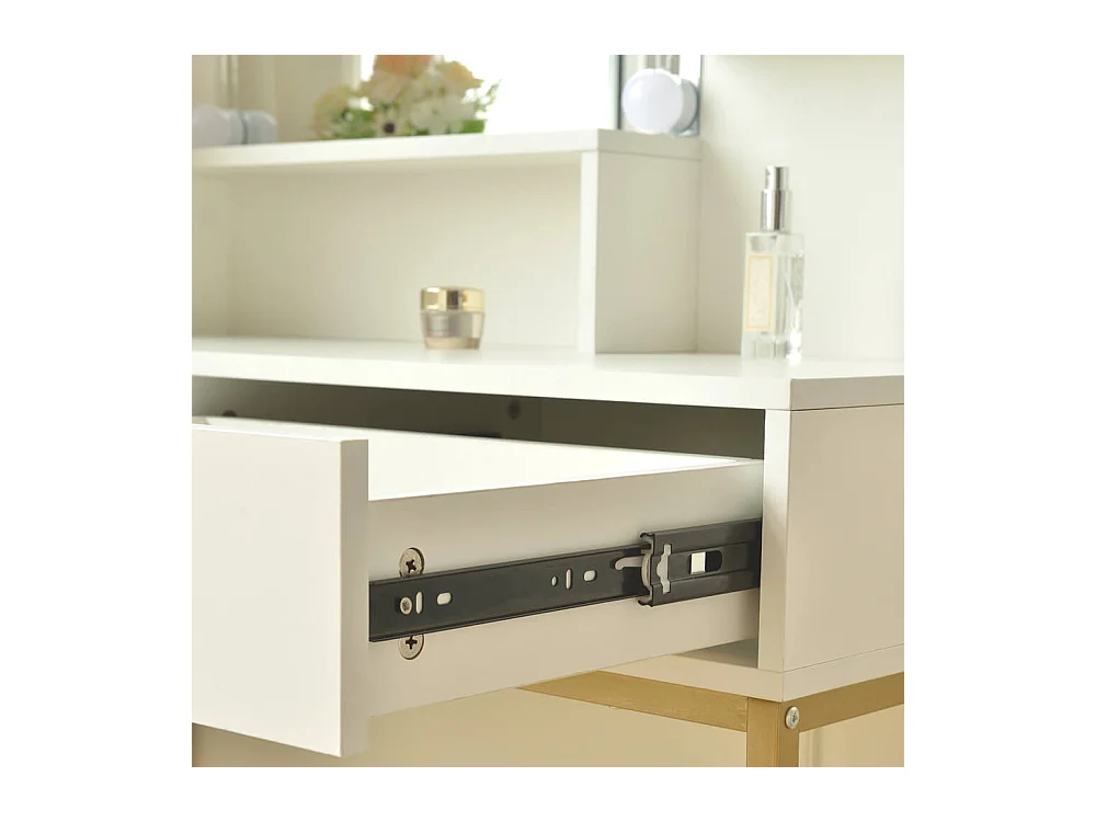 Home Deluxe Coiffeuse KASIA blanc/or