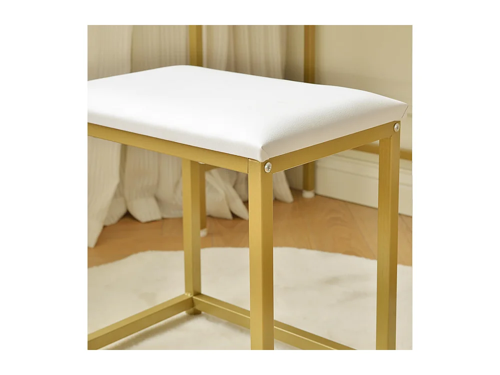 Home Deluxe Coiffeuse KASIA blanc/or