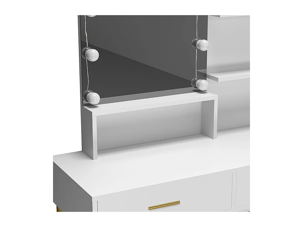 Home Deluxe Coiffeuse KASIA blanc/or