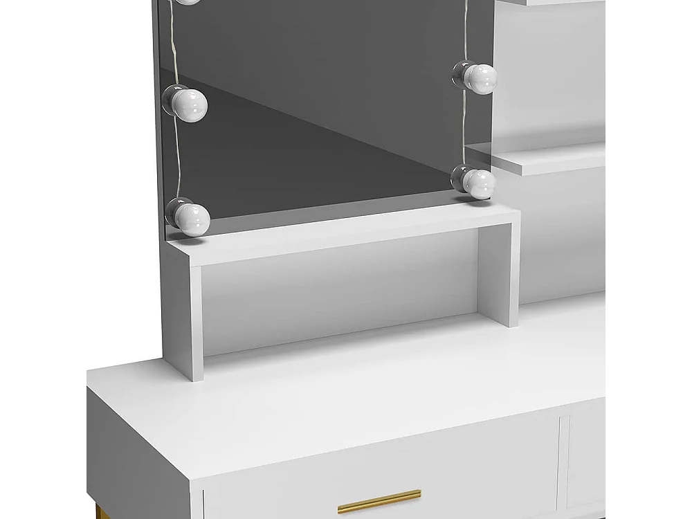 Home Deluxe Coiffeuse KASIA blanc/or