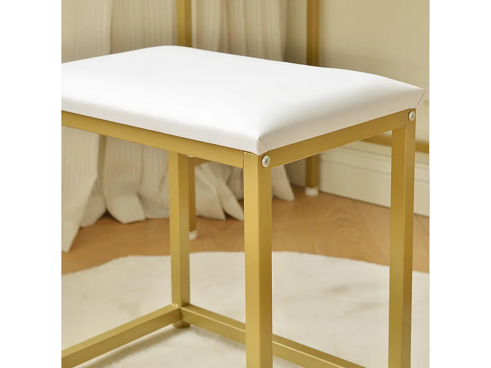 Home Deluxe Coiffeuse KASIA blanc/or