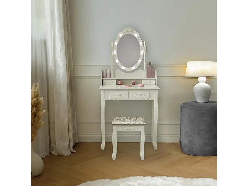 Home Deluxe Coiffeuse ROSY Blanc