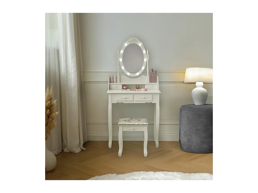 Home Deluxe Coiffeuse ROSY Blanc
