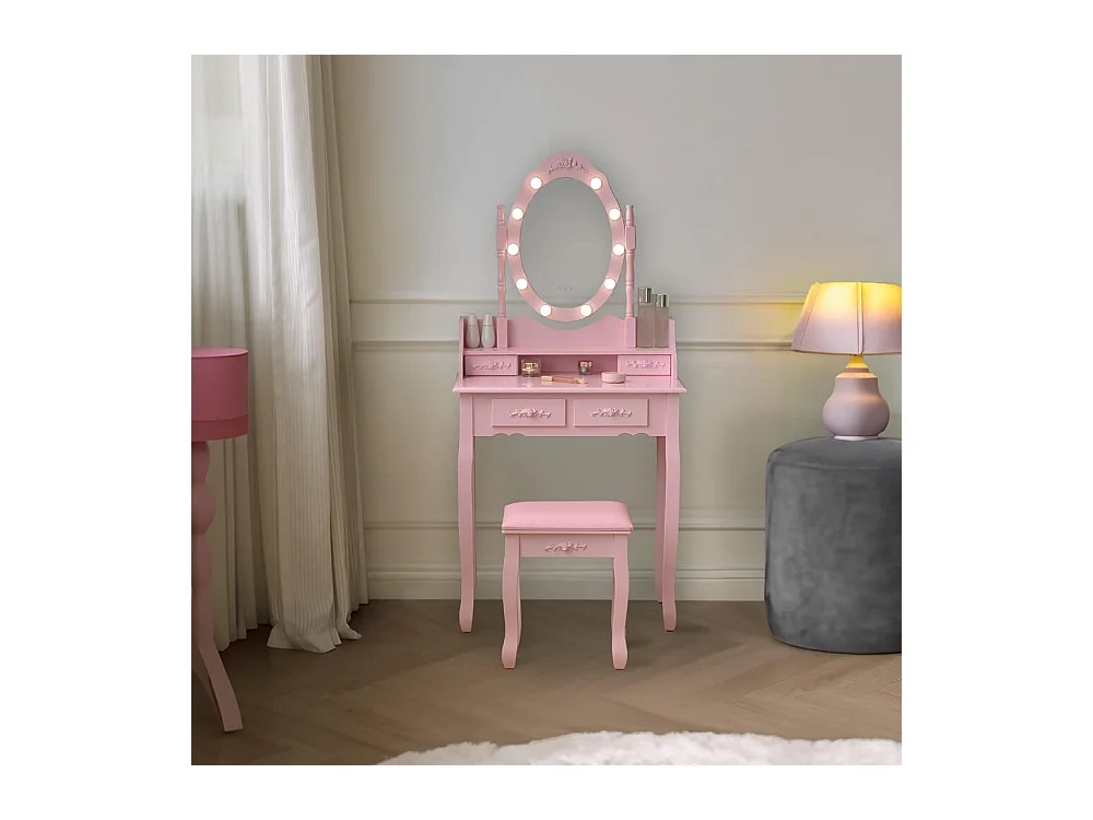 Home Deluxe Coiffeuse ROSY Rosa