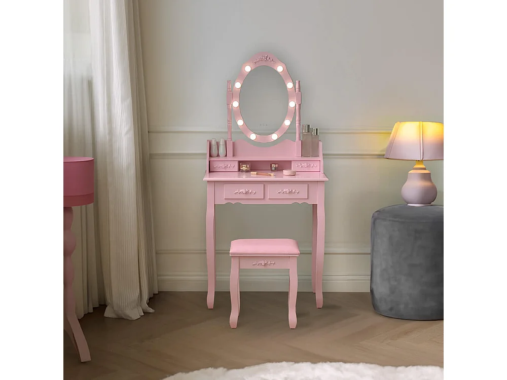 Home Deluxe Coiffeuse ROSY Rosa