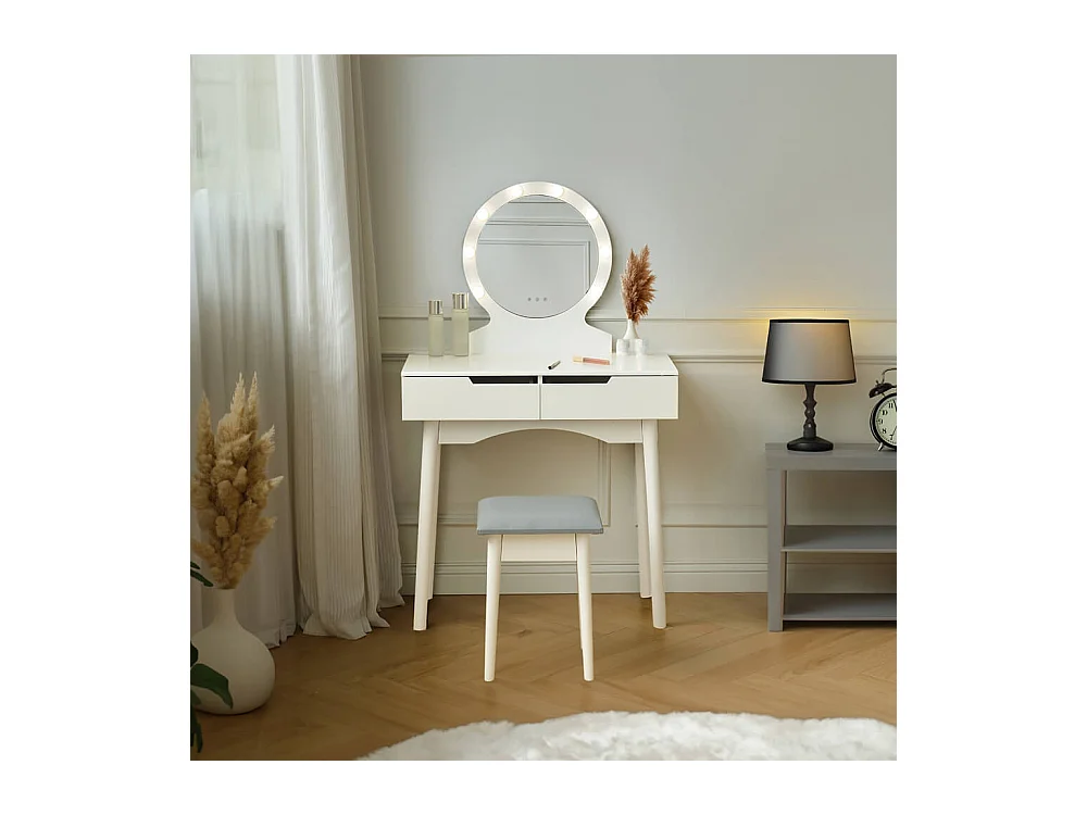 Home Deluxe Coiffeuse MIRANDA Blanc