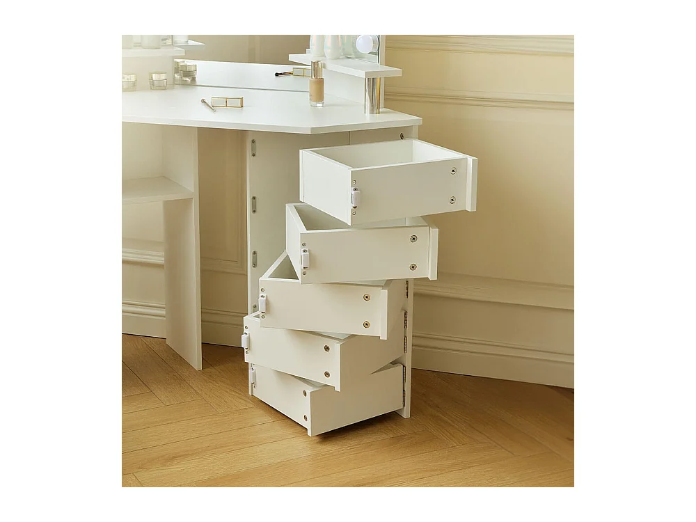 Home Deluxe Coiffeuse CANDICE blanc