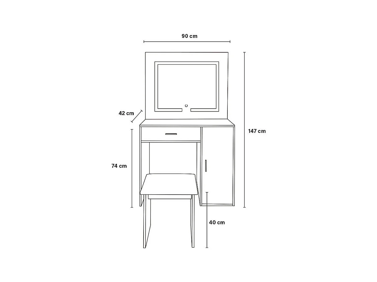 Home Deluxe Coiffeuse IMANI