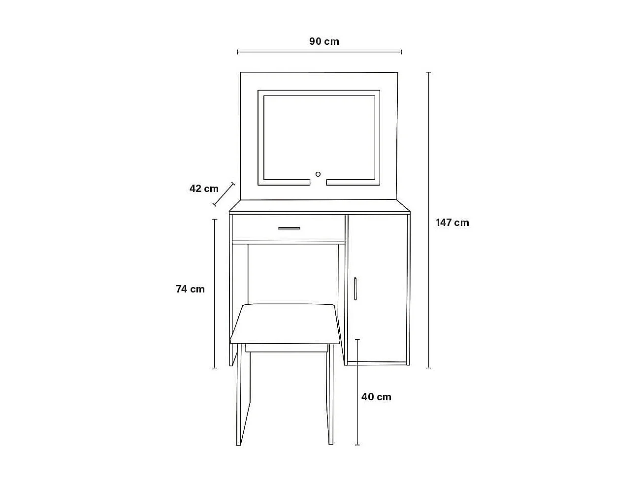 Home Deluxe Coiffeuse IMANI