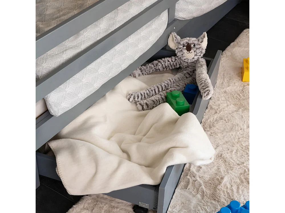 Home Deluxe Lit d'enfant WOLKENLAND Gris Avec tiroirs