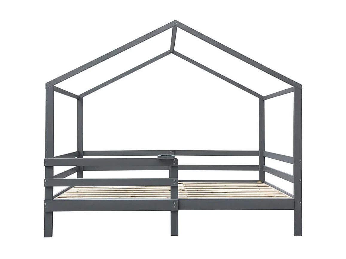 Home Deluxe Lit d'enfant WOLKENLAND Gris Avec tiroirs