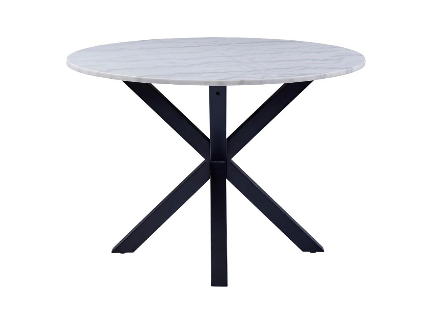 Table à manger ronde en marbre blanc L110 4 personnes - NEIVA