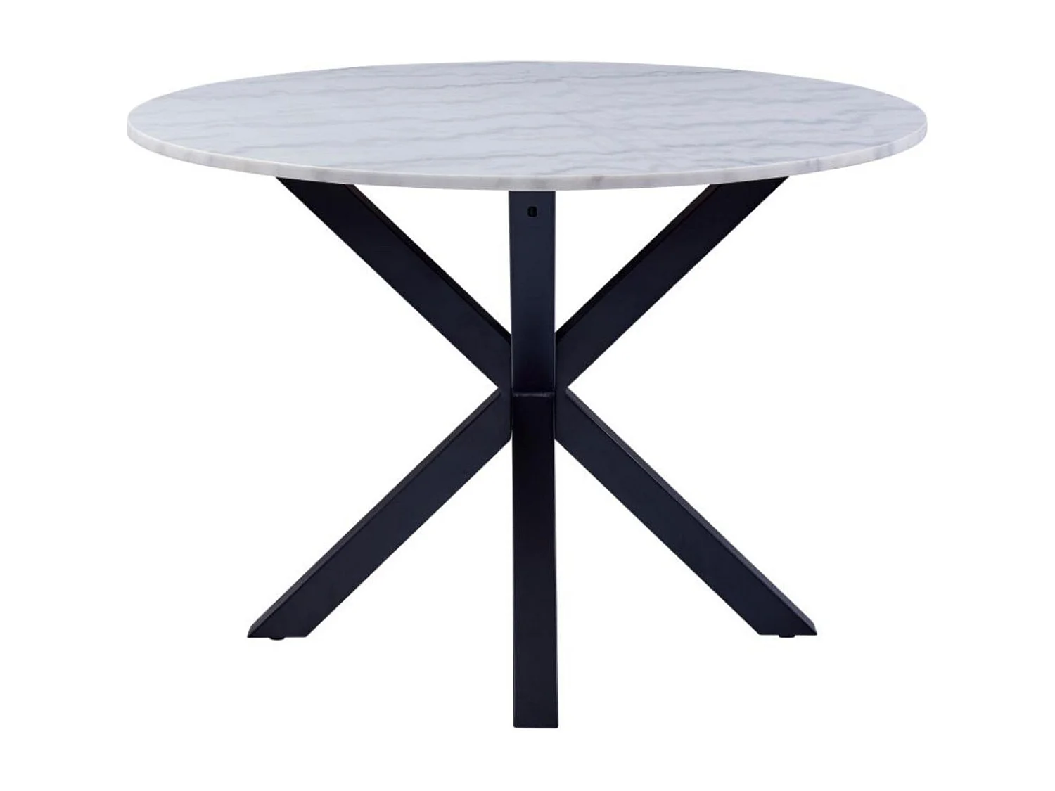 Table à manger ronde en marbre blanc L110 4 personnes - NEIVA