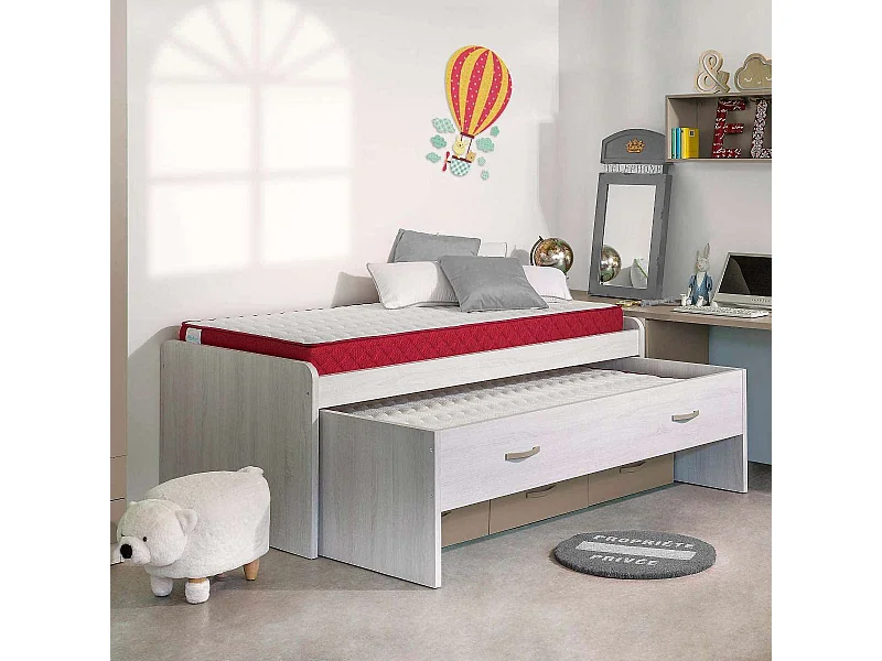 Colchón Viscoelástico 80x190 altura:15cm Gredos Blanco - Nalui