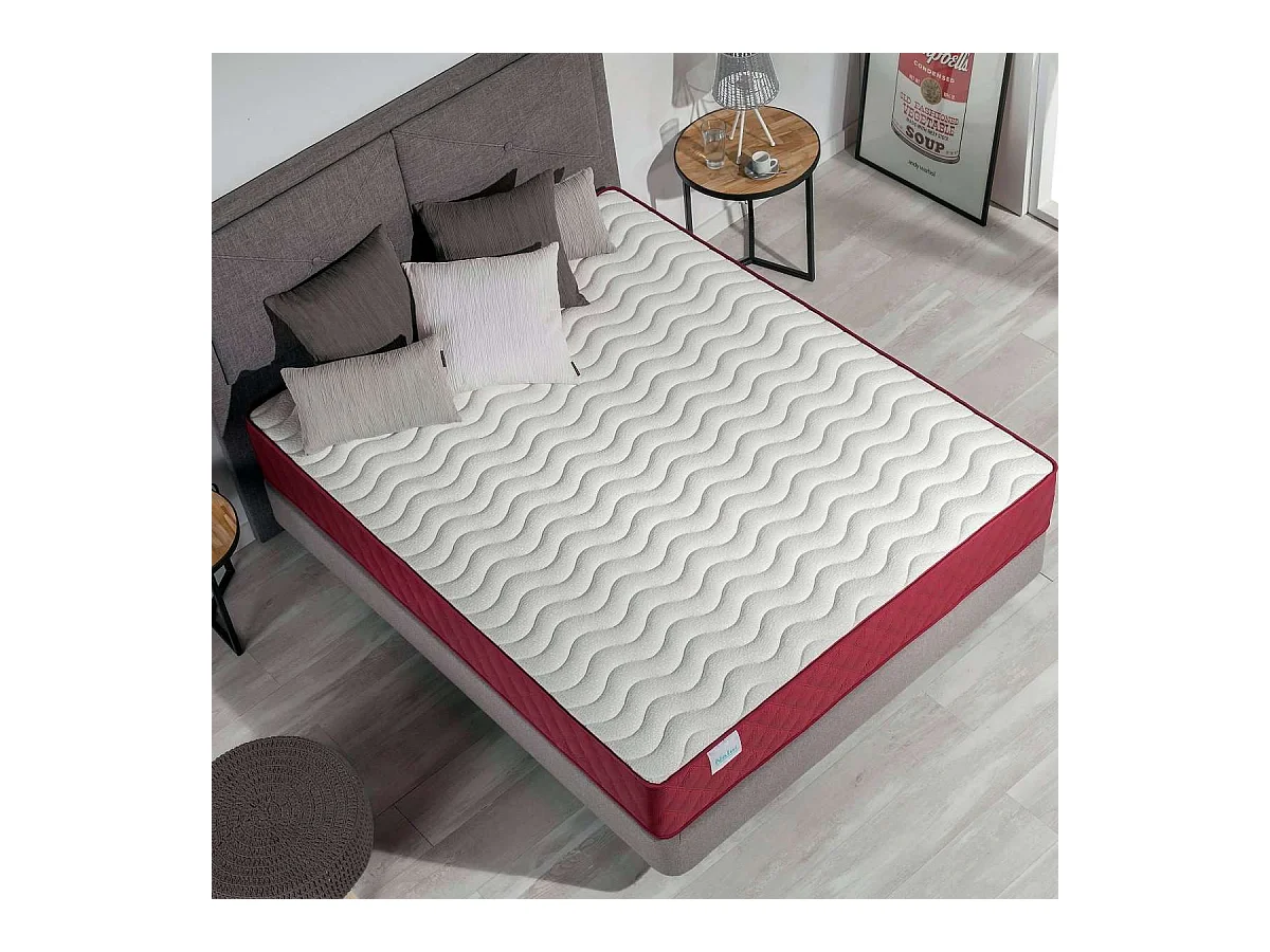 Colchón Viscoelástico 140x200 altura:24cm Gredos Blanco - Nalui