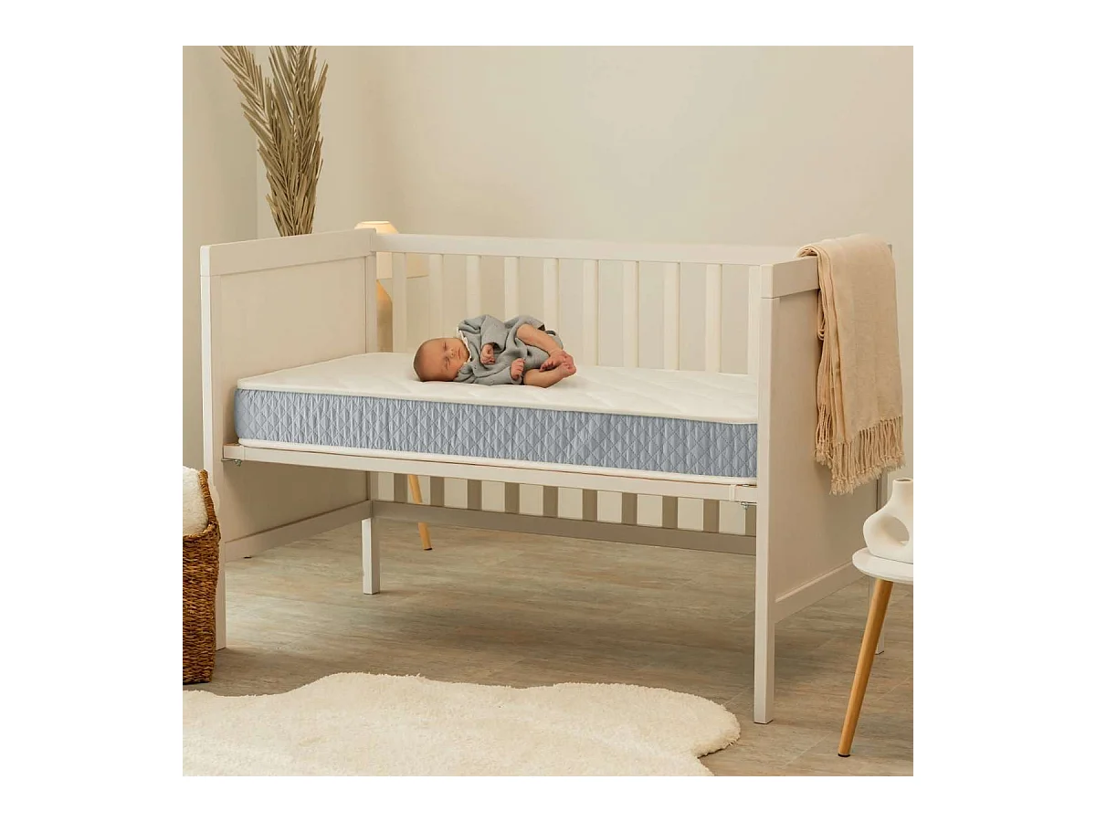 Colchón Cuna 70x140 altura:12cm Baby One azul claro - Nalui