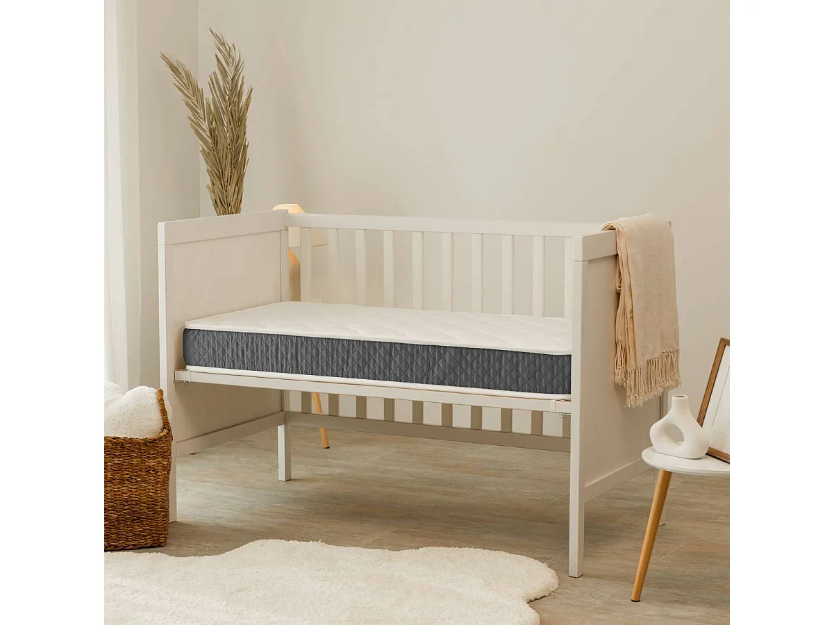 Colchón Cuna 70x140 altura:12cm Baby One gris oscuro -
