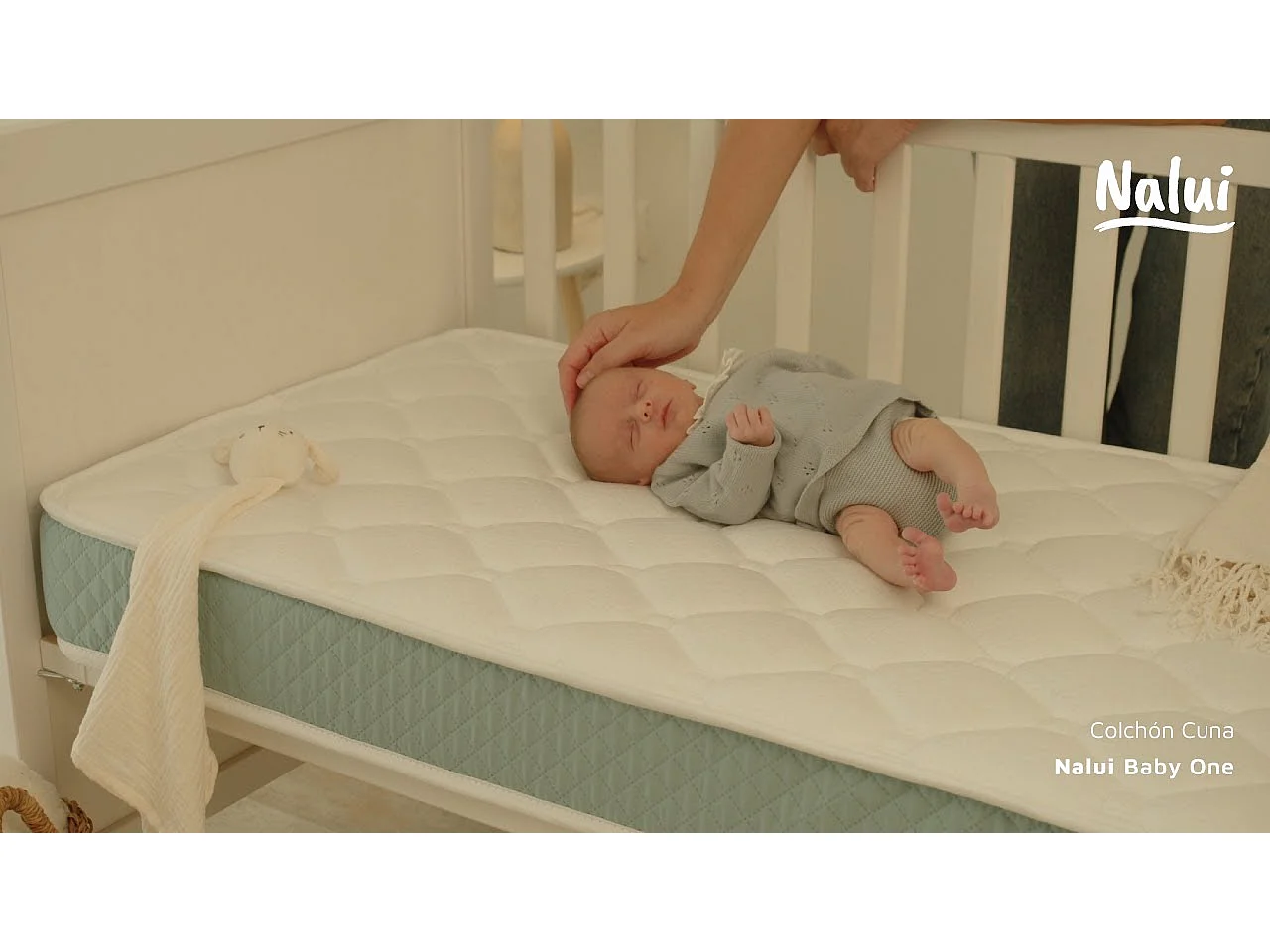 Colchón Cuna 70x140 altura:12cm Baby One Blanco - Nalui
