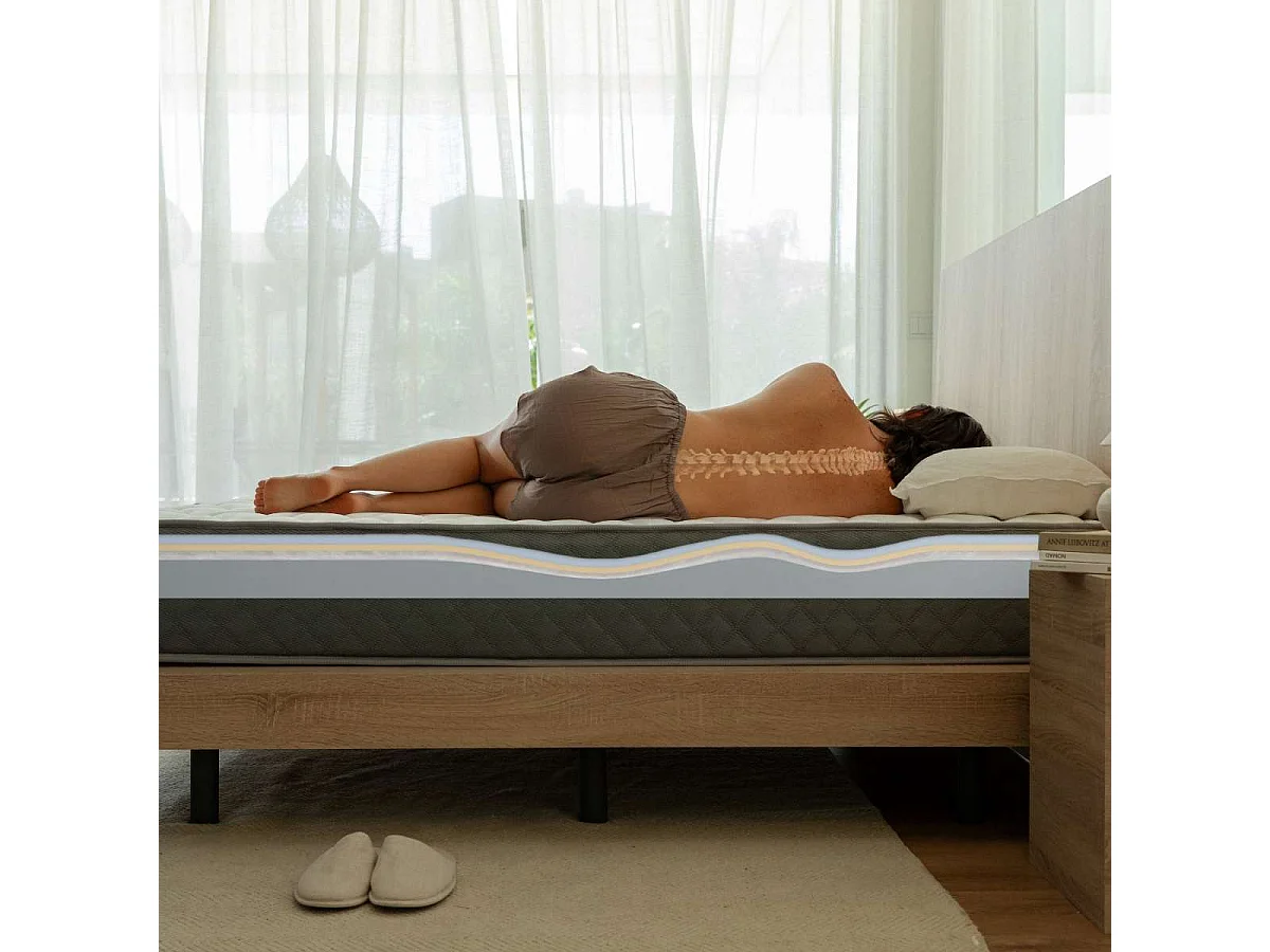 Colchón Viscoelástico 90x190 altura:26cm Mulhacén DualSense Gris - Nalui